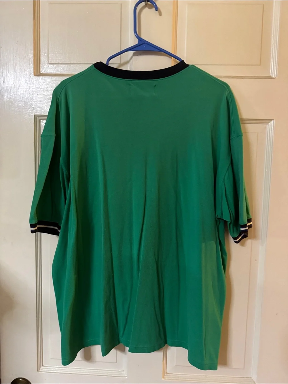 Polo by Ralph Lauren Green V-Neck Polo Sport Shirt with Black Trim